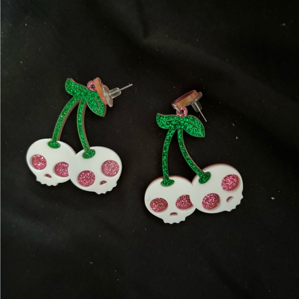Skull Cherry Earrings